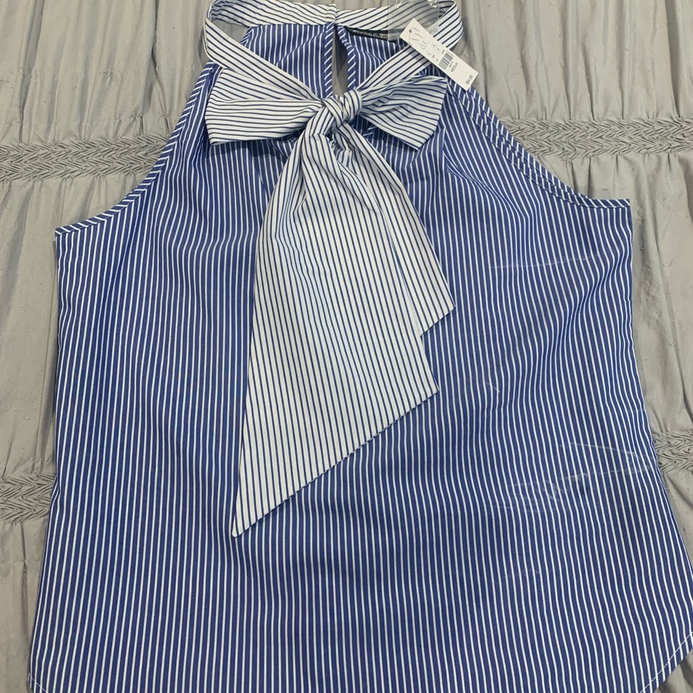 NWT Pinstripe 7th Ave Blouse